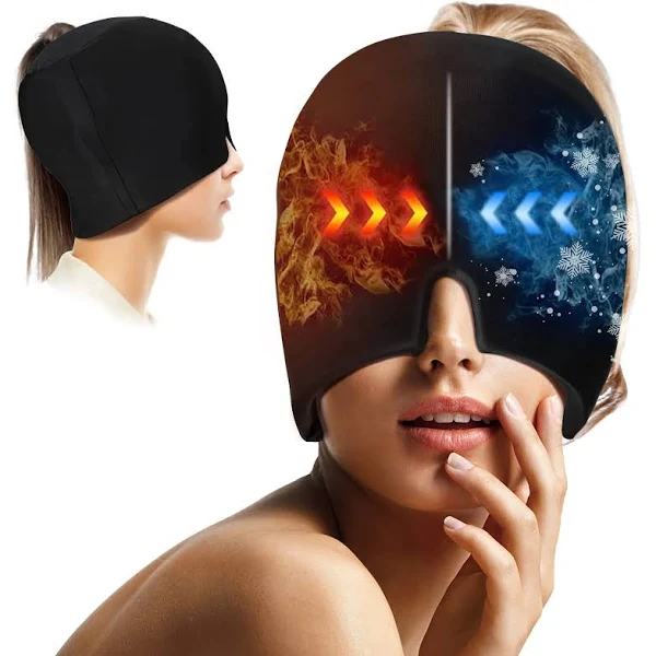 Máscara fría y caliente: tu aliada para el bienestar y el cuidado personal. Máscara fría y caliente para dolores de cabeza | Compresa terapéutica | Alivio instantáneo de migrañas | Salud y bienestar