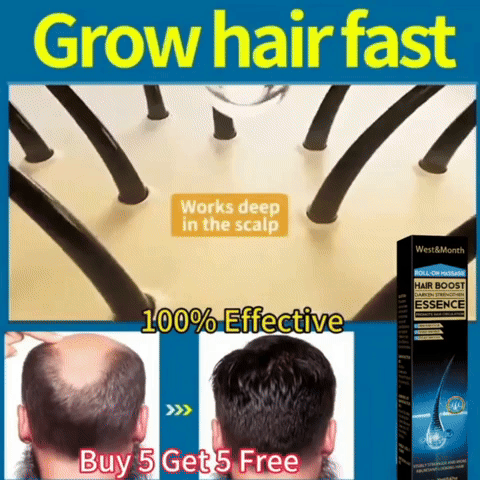 Resultados visibles de cabellos más densos y brillantes después del uso del Hair Boost Essence - Activador de Crecimiento Capilar. Ingredientes naturales del Hair Boost Darken Strengthen Essence: aceite de semilla de uva y extracto de jengibre.